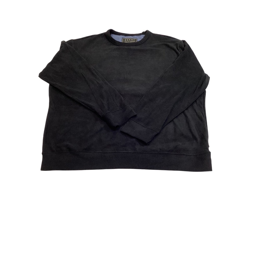 JACHS‎ NY Mens XL Black Sueded Crewneck Sweatshirt Premium Outdoor